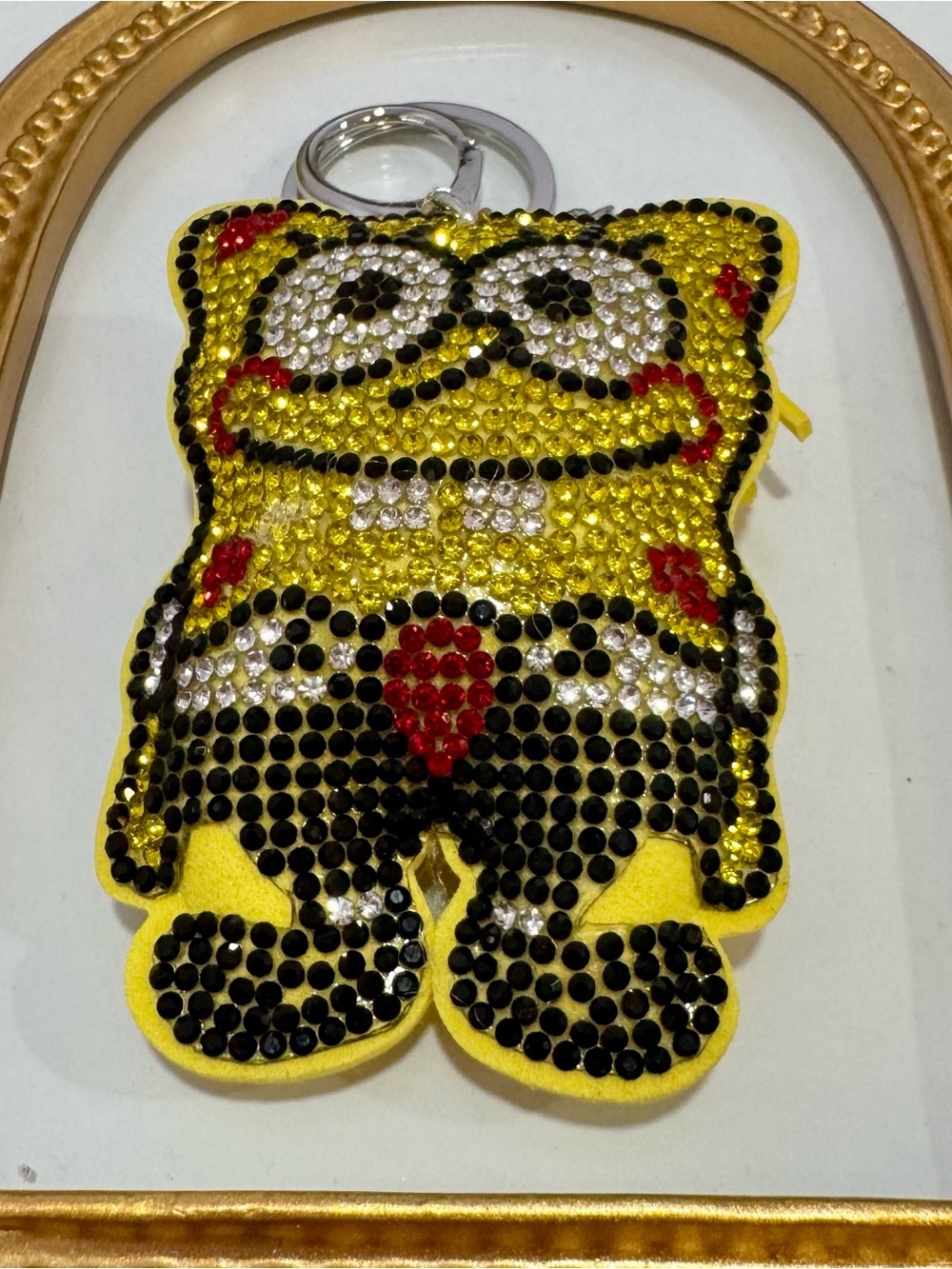 New Yellow Crystal Spongebob  Keychain